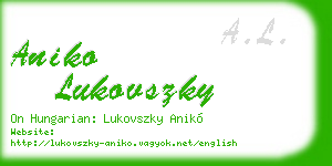 aniko lukovszky business card