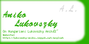 aniko lukovszky business card